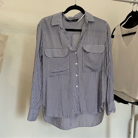 [SOLD] ZARA striped button up (S) - Picture 1 of 3